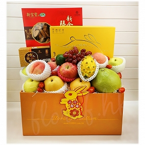 M33 中秋Hamper - 新寶堂陳皮 雲南普洱茶 中秋奶皇月餅水果盒   M33 中秋Hamper - 新寶堂陳皮 雲南普洱茶 中秋奶皇月餅水果盒